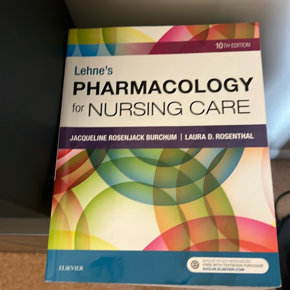 Lehne’s Pharmacology for Nursing Care 10th edition nursing textbook like new